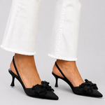 Clarissa | Pantofi cu toc cu detalii florale