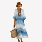 Rochia Miruna - rochie lungă cu gradient albastru