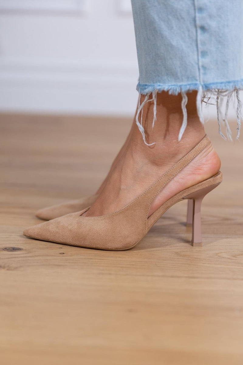 Adelina | Pantofi nude cu toc