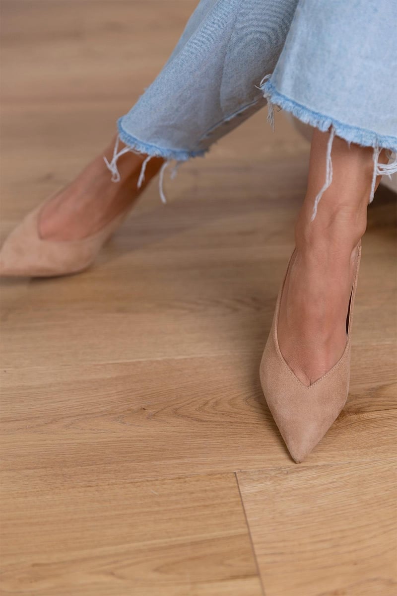 Adelina | Pantofi nude cu toc