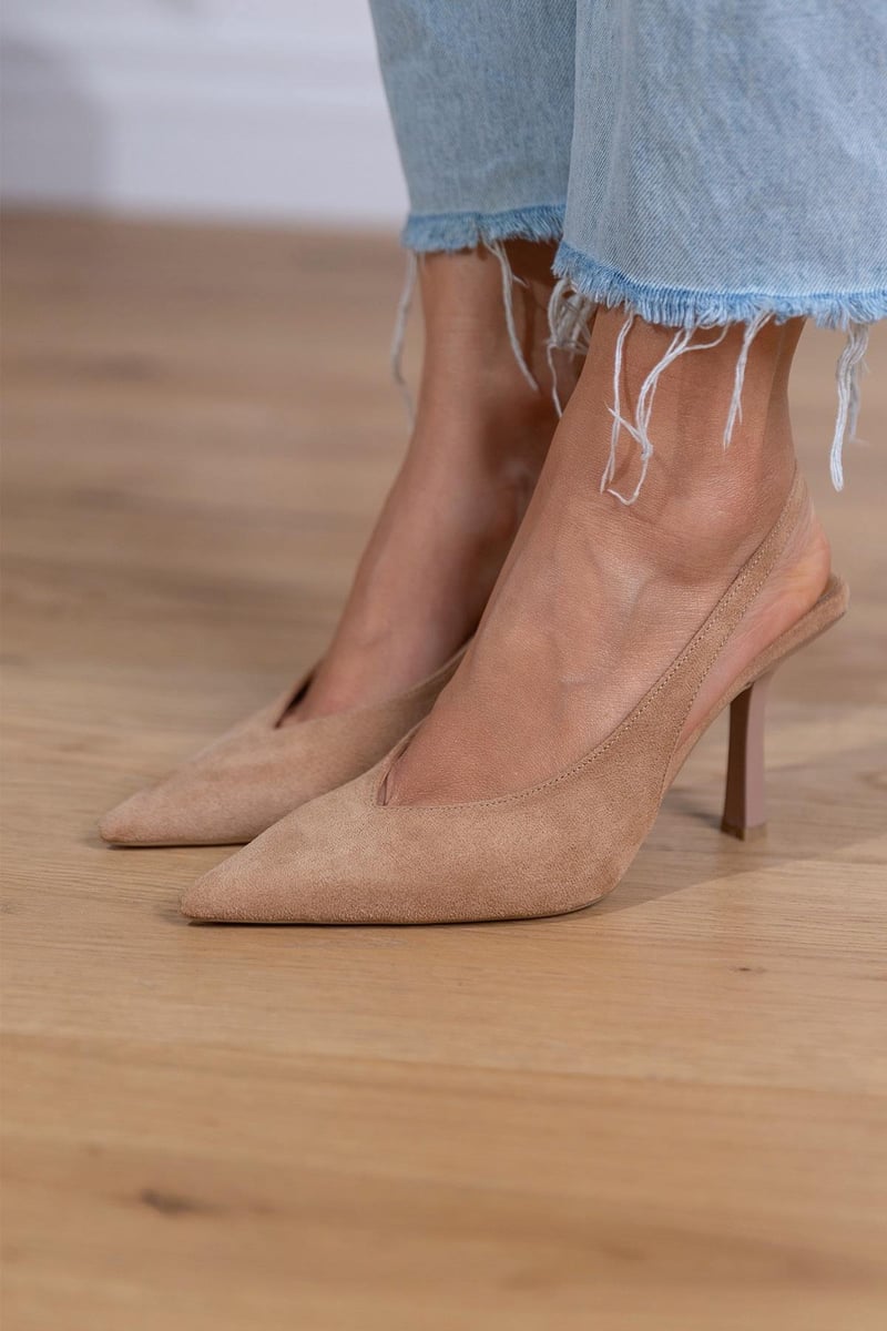 Adelina | Pantofi nude cu toc